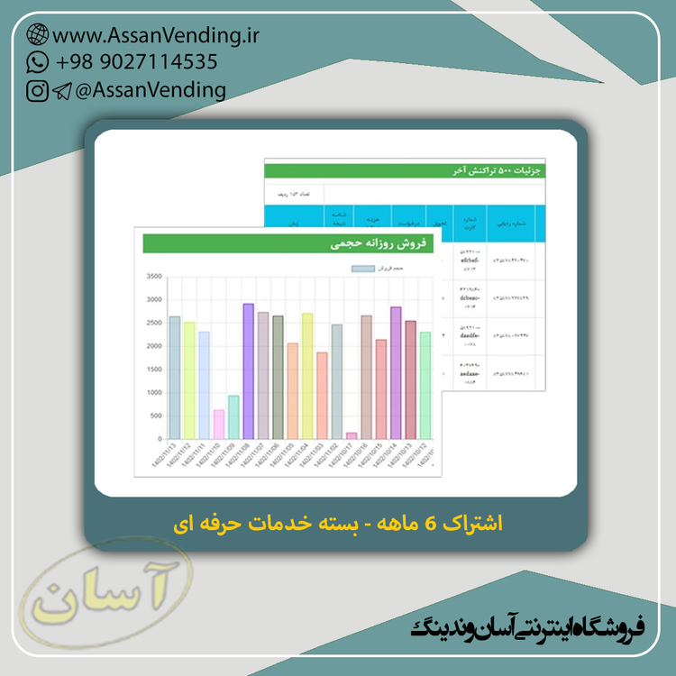 بسته خدمات حرفه ای- نمودار فروش روزانه