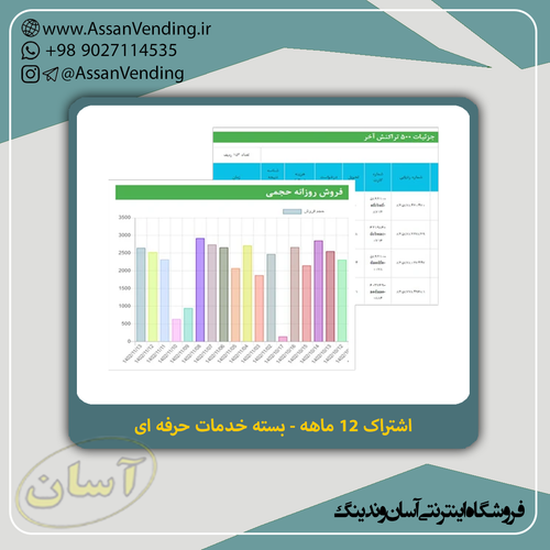 بسته خدمات حرفه ای- نمودار فروش روزانه